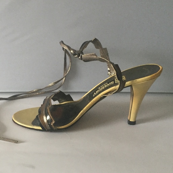 Givenchy Metallic Gladiator Lace Up Heels - Picture 4 of 8